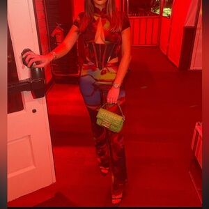 House of CB Women's Multicolor corset two piece set